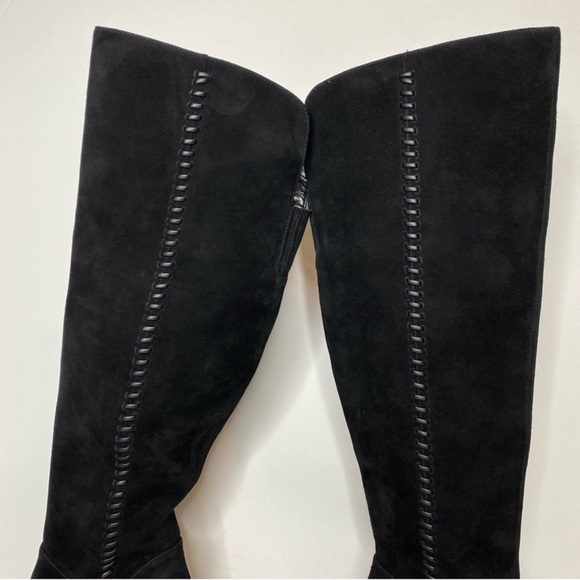 Vince Camuto Seselti Black Suede Pointy Toe Tall Boot 8 1/2 M - Picture 9 of 16